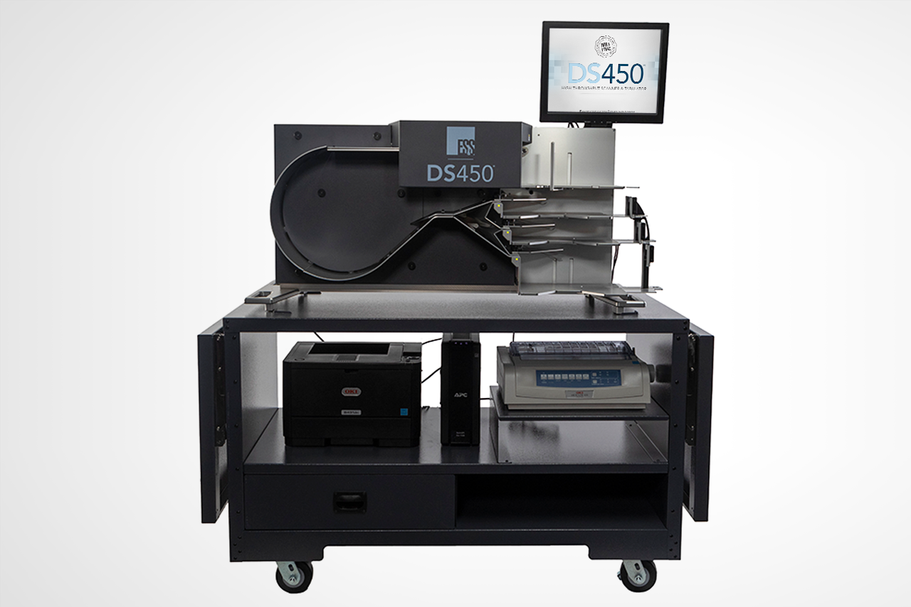 Picture of a DS450 Ballot Scanner.